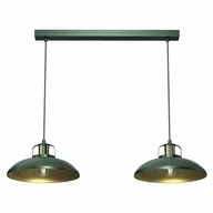 Lampy sufitowe - Milagro Lampa wisząca FELIX GREEN/GOLD 2xE27 MLP7710 - miniaturka - grafika 1