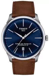 Zegarek Zegarek Tissot T139.407.16.041.00 CHEMIN DES TOURELESS POWERMATIC 80 42 MM - Zegarki męskie - miniaturka - grafika 1