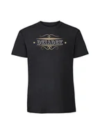 Koszulki męskie - Męska koszulka z nadrukiem - DZIADEK SREBRNO ZŁOTY NADRUK czarny 4XL - miniaturka - grafika 1