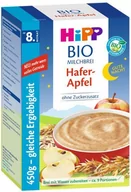Kaszki dla dzieci - HiPP, Bio, mleczna kaszka owsiana z jabłkami na noc, 2x225 g - miniaturka - grafika 1