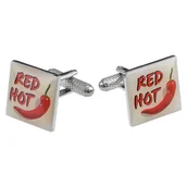 Spinki do mankietów i krawatów - Spinki do mankietów Red Hot Chilli KC-756 - miniaturka - grafika 1
