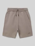 Spodnie i spodenki dla chłopców - Szorty z dzianiny dresowej z elastycznym pasem model ‘PALSY’ - miniaturka - grafika 1
