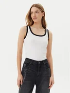 Koszulki i topy damskie - Pieces Top May 17154484 Biały Slim Fit - miniaturka - grafika 1