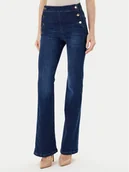Spodnie damskie - Rinascimento Jeansy CFC0124950003 Niebieski Flare Fit - miniaturka - grafika 1