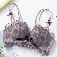 Biustonosze - Koronkowy biustonosz push-up - Fioletowy - Zolaro - miniaturka - grafika 1