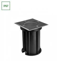 LUKKA CONNECT GU10 250V IP67 110x110x140 SZARY KWADRATOWA gruntowa, najazdowa, przelotowa - Lampy ogrodowe - miniaturka - grafika 1