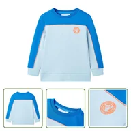 Bluzy dla dziewczynek - Bluza dziecięca - jasnoniebieski i jaskrawoniebieski - 128 - Bluza Dla Dziecka - miniaturka - grafika 1