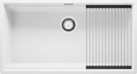 Zlewozmywaki - Zlew BRANDE SWIFT SLIM 860-90 WHITE (biały) zwijany ociekacz ROLLMATA - miniaturka - grafika 1