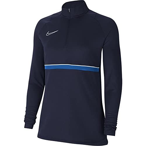 Nike Damska bluza treningowa Academy 21 Drill Top Obsidian/biały/królewski niebieski/biały S