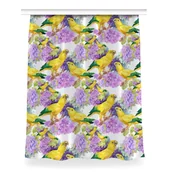 Zasłony - Zasłona przelotki Żółte papugi do sypialni 150x200, Fabricsy - miniaturka - grafika 1
