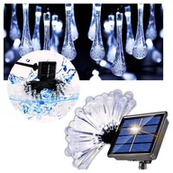Lampy ogrodowe - Girlanda Ogrodowa Solarna Świetlna Wodoszczelna Odporna Krople Sople Zimne - miniaturka - grafika 1