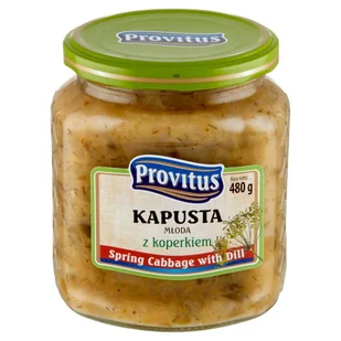 Kapusta młoda z koprem Provitus 480G - Pasztet i przetwory mięsne - miniaturka - grafika 1