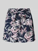 Spodenki damskie - Szorty z wiskozy z wiązanym paskiem - miniaturka - grafika 1