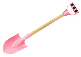 Łopatka Do Piasku Drewniana Rączka Pastelowy Różowy 60cm - Zabawki do piasku - miniaturka - grafika 1