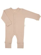 Pajacyki dla niemowląt - Niemowlęcy pajacyk bawełniany beżowy Nicol r.86 - miniaturka - grafika 1