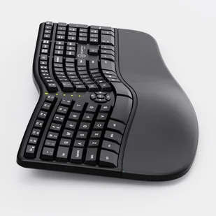 Powerton LANA, Klawiatura ergonomiczna CZ/SK, przewodowa (USB), czarna  WPK500E CZ/SK - Klawiatury - miniaturka - grafika 4