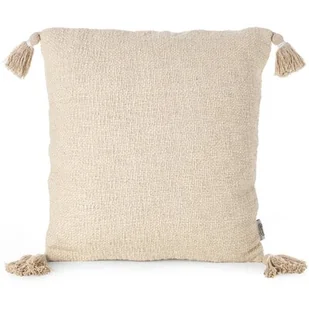 Poszewka KIMI 45x45 beżowa boho frędzle - Poszewki na poduszki - miniaturka - grafika 1