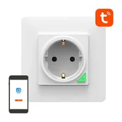 Listwy zasilające - Inteligentne gniazdo ścienne WiFi Avatto N-WOT10-EU-W TUYA (białe) - miniaturka - grafika 1