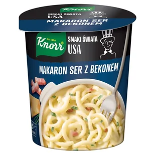Knorr Smaki Świata USA Makaron ser z bekonem 71 g - Szybkie dania obiadowe - miniaturka - grafika 1