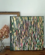 Obrazy i zdjęcia na płótnie - Obraz ręcznie malowany na płótnie 50x50 cm - Abstrakcja - Przebłyski - miniaturka - grafika 1