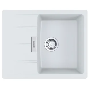 Franke Centro CNG 611-62 GSC Zlewozmywak granitowy jednokomorowy 62x50 cm biały polarny 114.0687.312 - Zlewozmywaki - miniaturka - grafika 1