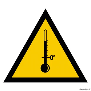 JA007 OSTRZEŻENIE PRZED WYSOKIMI TEMPERATURAMI, PN - PŁYTA PCV 1MM; (400X400MM) - Systemy ekspozycyjne i znaki informacyjne - miniaturka - grafika 1