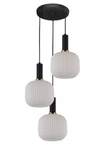 Lumina Deco Deco Gato lampa wisząca 3 czarno biała LDP 1217-3 (WTBK) Deco LDP 1217-3 (WT+BK) - Lampy sufitowe - miniaturka - grafika 1
