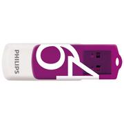 Pendrive - Philips Pamięć Flash USB 2.0 Vivid, 64 GB, 2 szt., biało-fioletowa - miniaturka - grafika 1