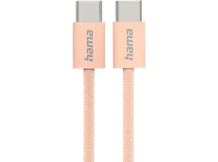 Kabel USB-C HAMA Data Fabric 1m Pomarańczowy - Kable - miniaturka - grafika 1