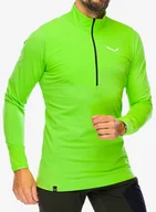 Bluzy sportowe męskie - Bluza wspinaczkowa Salewa Alpine Hemp Half Zip - pale frog - miniaturka - grafika 1