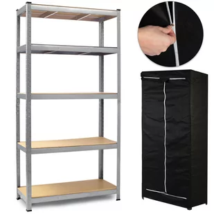 Regał magazynowy metalowy 180x90x40 cm 875kg Humberg gratis pokrowiec - Szafy i regały magazynowe - miniaturka - grafika 1