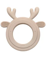 Gryzaki dla dzieci - Gryzak Renifer Silikonowy [Kolor Jasnobrązowy] - miniaturka - grafika 1