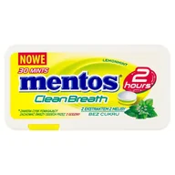 Cukierki - Mentos CleanBreath Lemon Mint Odświeżające pastylki bez cukru 21 g - miniaturka - grafika 1