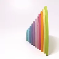Zabawki interaktywne dla dzieci - Grimms Duże pastelowe półokręgi - przekładki - 11-elementów 1+ - Grimm's Zabawka drewniana - Montessori 10674 - miniaturka - grafika 1