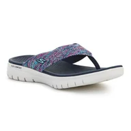 Klapki i japonki damskie - Japonki Skechers On-The-Go Flex Accent W 140284-NVMT granatowe - miniaturka - grafika 1