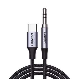 Ugreen kabel audio stereo AUX 3,5 mm mini jack - USB Typ C do telefonu tabletu 1m czarny (CM450 20192) - Kable USB - miniaturka - grafika 1