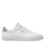 Buty dla dziewczynek - Sneakersy Pepe Jeans Kenton Flag G PGS30568 Biały - miniaturka - grafika 1