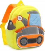 Plecaki szkolne i tornistry - Plecak Dziecięcy Koparka Miękki Torba Szkolna Plecaczek Przedszkolny 26cm - miniaturka - grafika 1