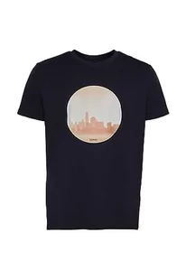 ESPRIT Męski T-shirt 043EE2K351, 400/NAVY, M, 400/granatowy, M - Koszulki męskie - miniaturka - grafika 1