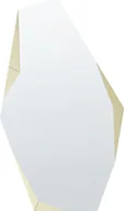 Lustra - BELIANI Okrągłe lustro ścienne srebrne szkło i MDF 68 x 120 cm bez ramki organiczny kształt - miniaturka - grafika 1