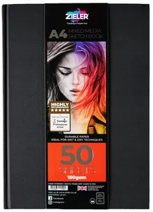 ZIELER Szkicownik szyty Mix Media A4 150 g 50 ark - Podobrazia, bloki, papiery - miniaturka - grafika 1