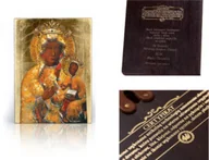 Ikony i obrazy sakralne - Ikona religijna Matka Boża Częstochowska w sukience bursztynowej - miniaturka - grafika 1