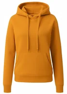 Bluzy damskie - Damska bluza dresowa ocieplana kangurka z kapturem L miodowa 26 - miniaturka - grafika 1