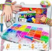 Prace ręczne dla dzieci - Gumki Do Robienia Bransoletek 6800 Szt Xxxl Diy Hq Prezent Święta Gwiazdka - miniaturka - grafika 1