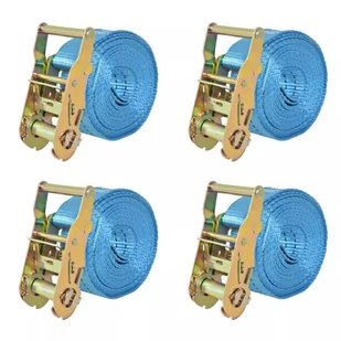 vidaXL Pasy transportowe z grzechotkami, 4 szt., 2 T, 6 m x 38 mm vidaXL - Łańcuchy i liny stalowe - miniaturka - grafika 1