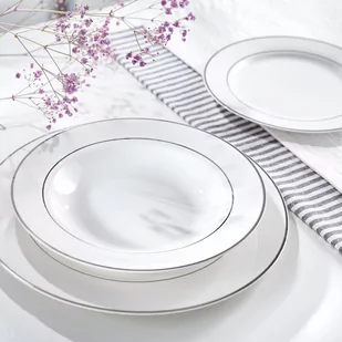 Serwis Obiadowy Dla 12 Osób Aura Silver  Ambition - Serwisy obiadowe - miniaturka - grafika 1