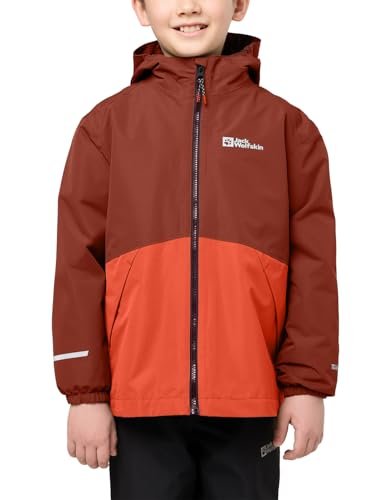 Jack Wolfskin - ICELAND 3IN1 JACKET K, kurtka chłopięca, unisex, intensywny rust,