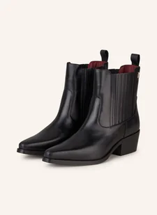 Tommy Hilfiger Botki Chelsea schwarz - Botki damskie - miniaturka - grafika 1