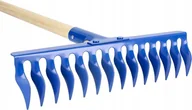 Grabie i motyki - GRABIE Z AERATOREM OGRODOWE METALOWE WERTYKULATOR 14-ZĘBÓW DREWNIANY TRZON - miniaturka - grafika 1