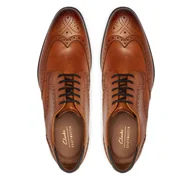 Półbuty męskie - Półbuty Clarks Craftarlolimit 26171453 Tan Leather - miniaturka - grafika 1